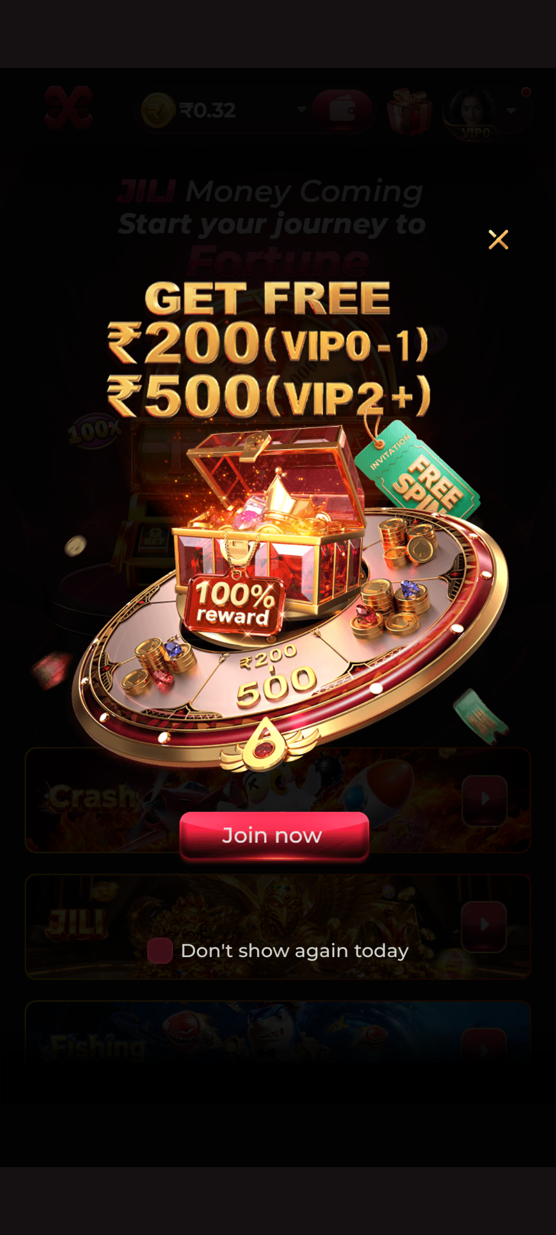 X89 App features interface Android application