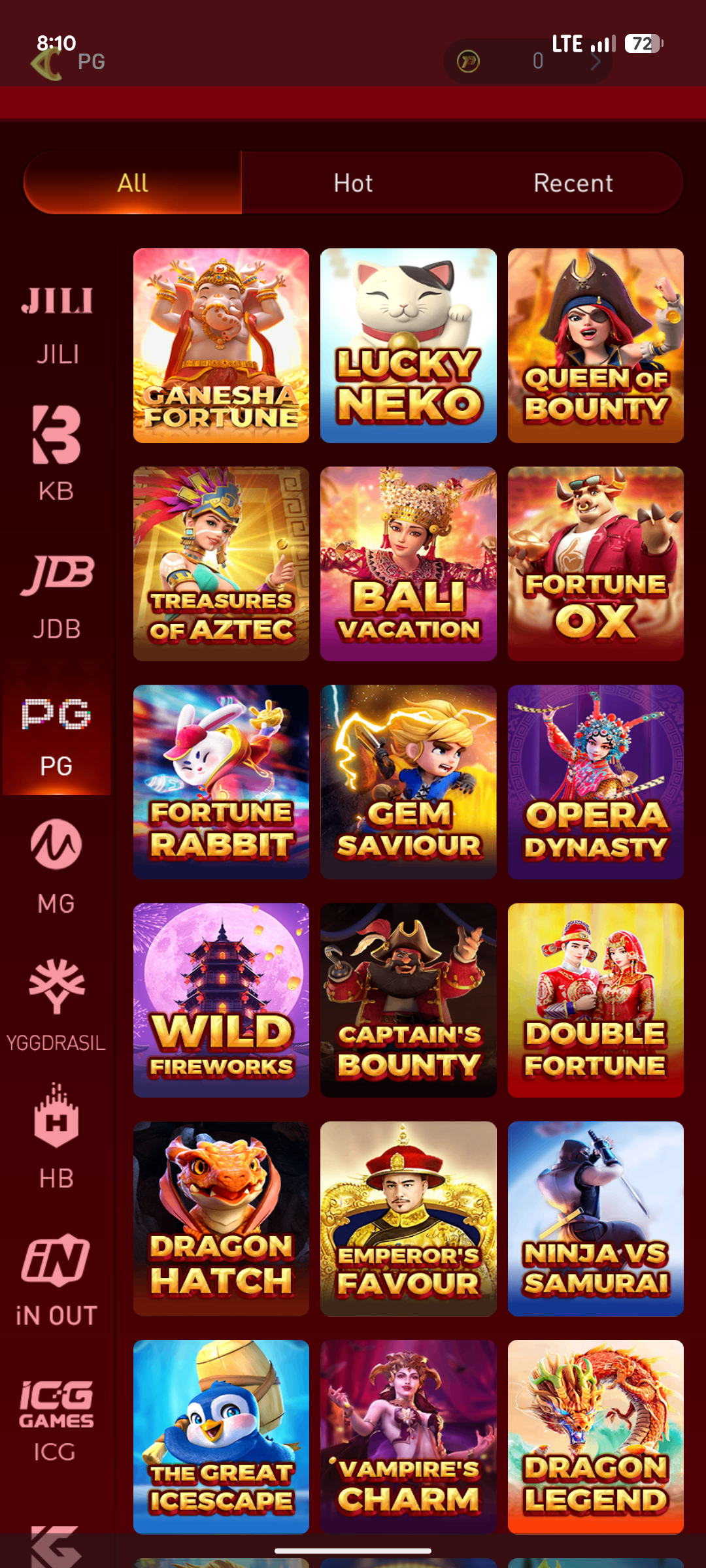 P77 APK home screen interface