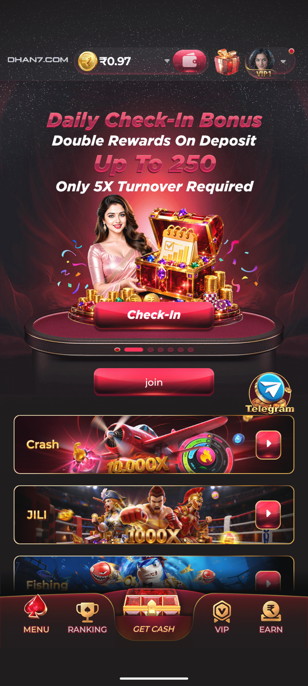 DHAN7 APK latest version home screen dashboard