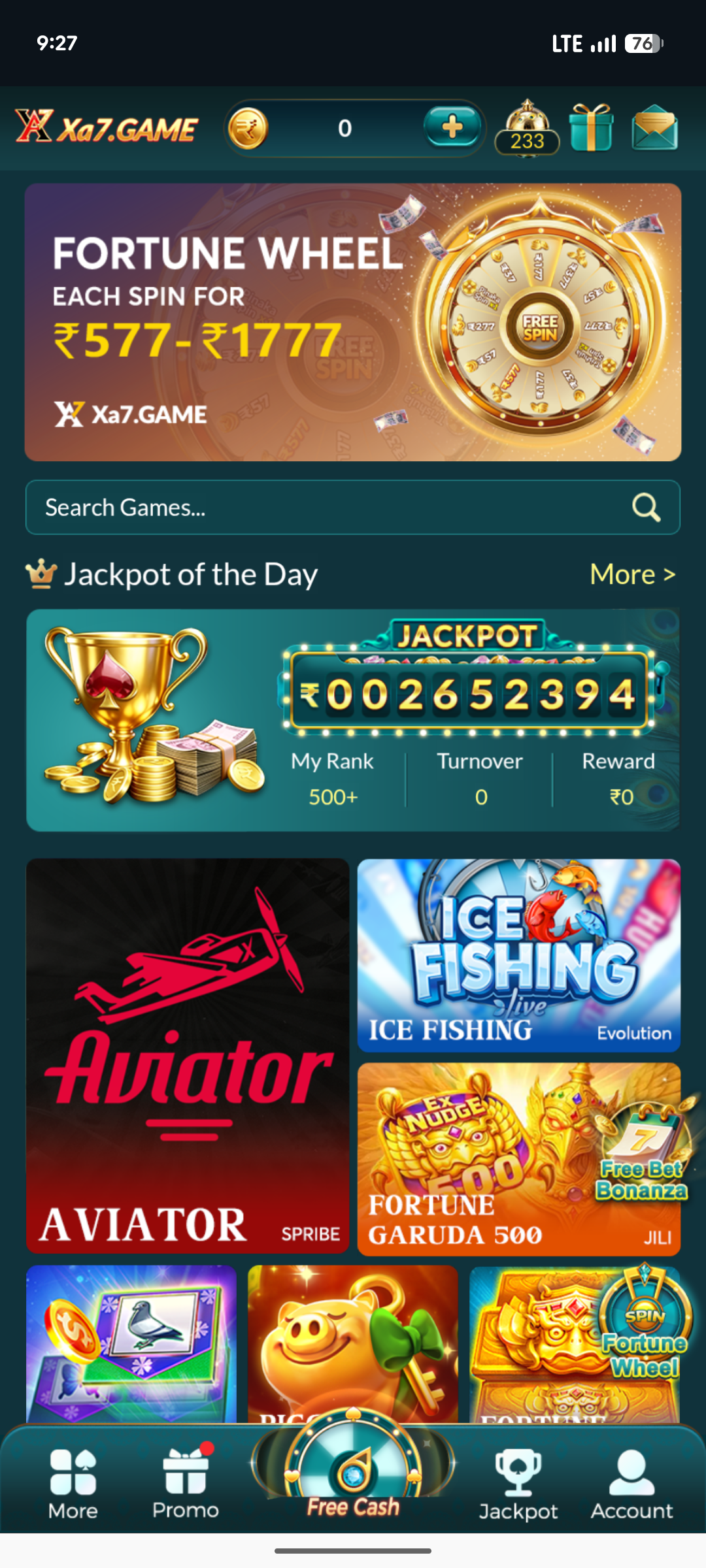 XA7 APK latest version home screen interface